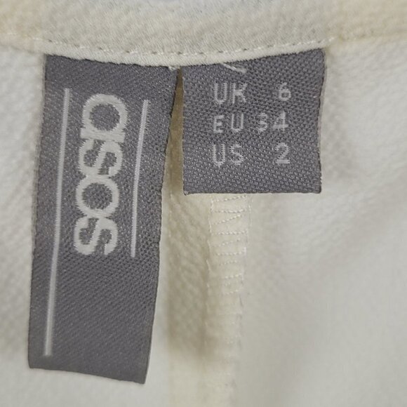 ASOS Side Lace Up Longline Tunic Tank Top White US 2 - Picture 4 of 8